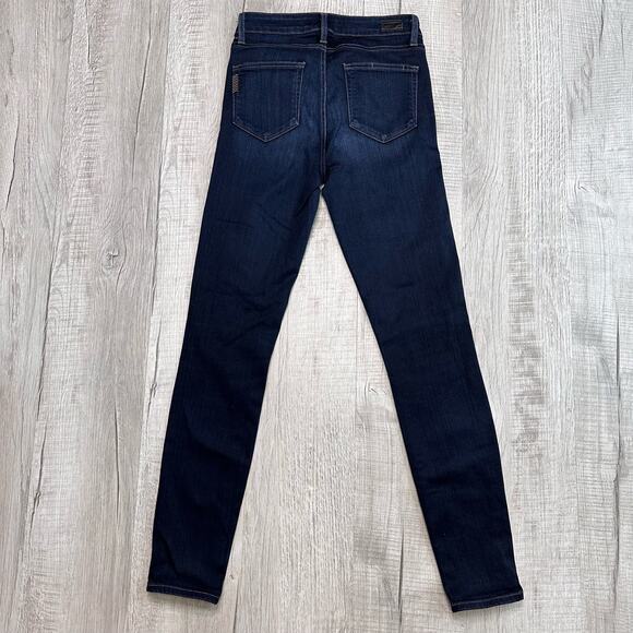 Paige Hoxton Ultra Skinny Jeans Women's 26 Blue Mid Rise Mona DNM521 Dark Wash - Picture 4 of 11